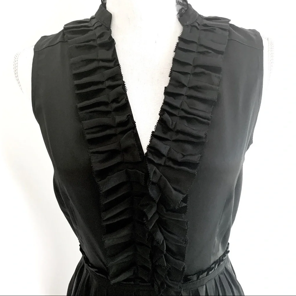 CYNTHIA STEFFE 100% SILK LITTLE BLACK DRESS SIZE 6 - Picture 7 of 10